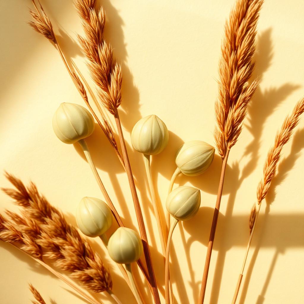Seed pods and grasses study
